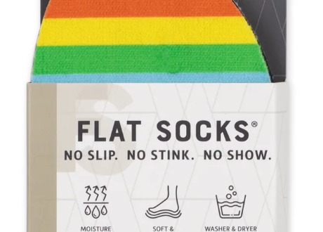 Rainbow FLAT SOCKS – Kaus kaki anti selip yang tidak menyerap kelembapan