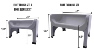 Lint Trough dan Silicone Insert Set – Bak Makanan Anjing/Kucing yang Ditinggikan