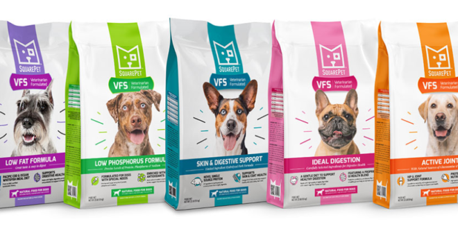 Garis SquarePet VFS – makanan anjing yang diformulasikan oleh dokter hewan