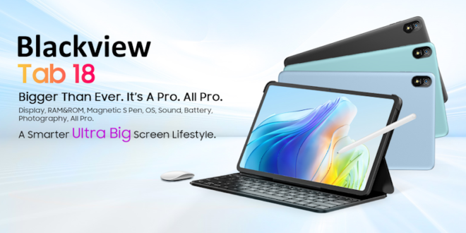 Blackview mengumumkan tablet Tab 18 (layar 12″ 2,4K | RAM 24GB