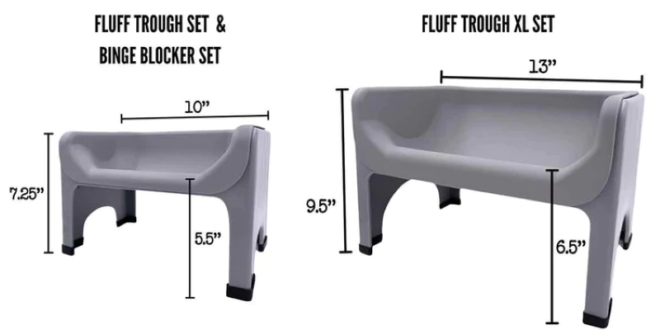 Lint Trough dan Silicone Insert Set - Bak Makanan Anjing/Kucing yang Ditinggikan