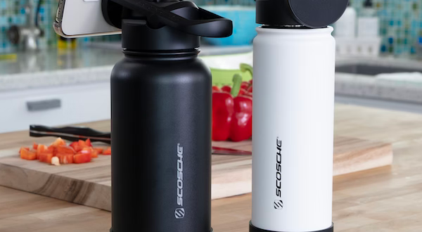 Scosche MagicMount Hydro – Botol dengan Dudukan Telepon dan Mangkuk Anjing