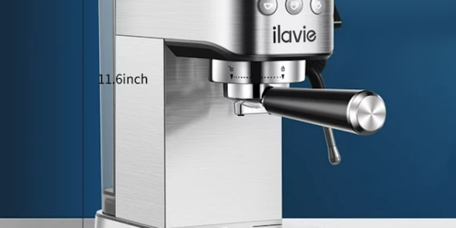 Mesin iLavie K2 untuk espresso dan cappuccino dengan busa susu (20 bar 1350W)