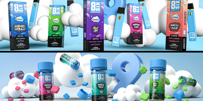 Seri Eighty Six Cloud 9 – Vape Sekali Pakai Delta-9 dan Permen Jeli Delta-9