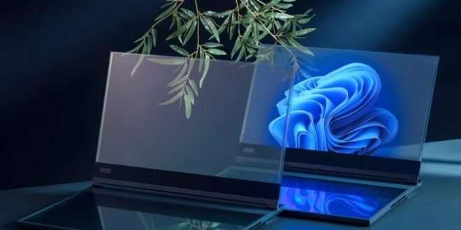 Laptop MicroLED transparan pertama di dunia
